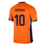 Nederland Memphis Depay #10 Fotballklær Hjemmedrakt EM 2024 Kortermet